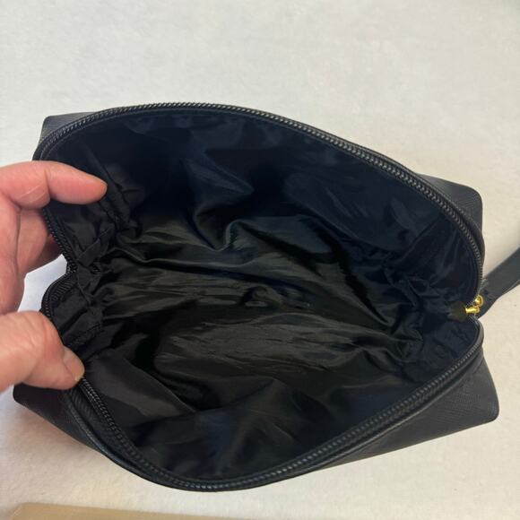 SEPHORA Makeup Cosmetics Travel Toiletry Bag Black Pouch Hot Gold Eyelashes Glam - Picture 5 of 9